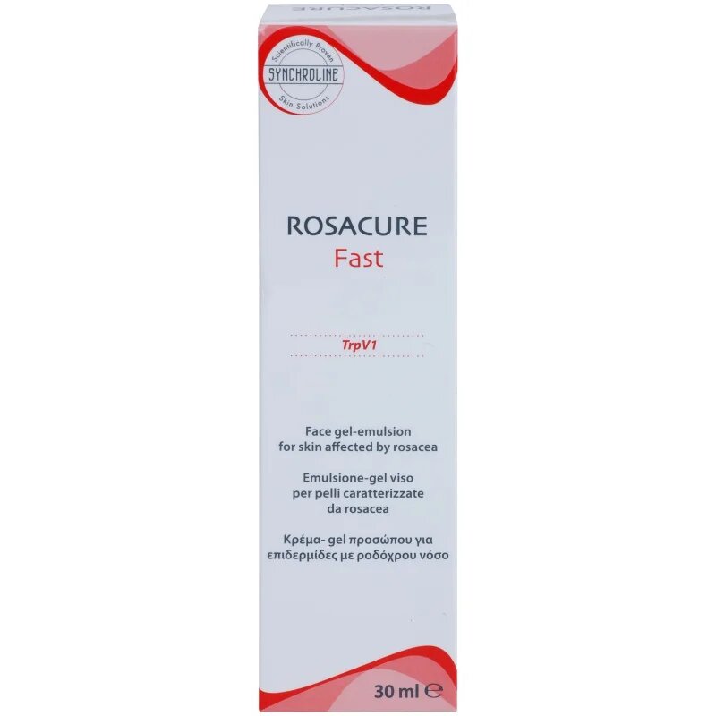 Synchroline Rosacure Fast gelasta emulzija za občutljivo kožo nagnjeno k rdečici 30 ml
