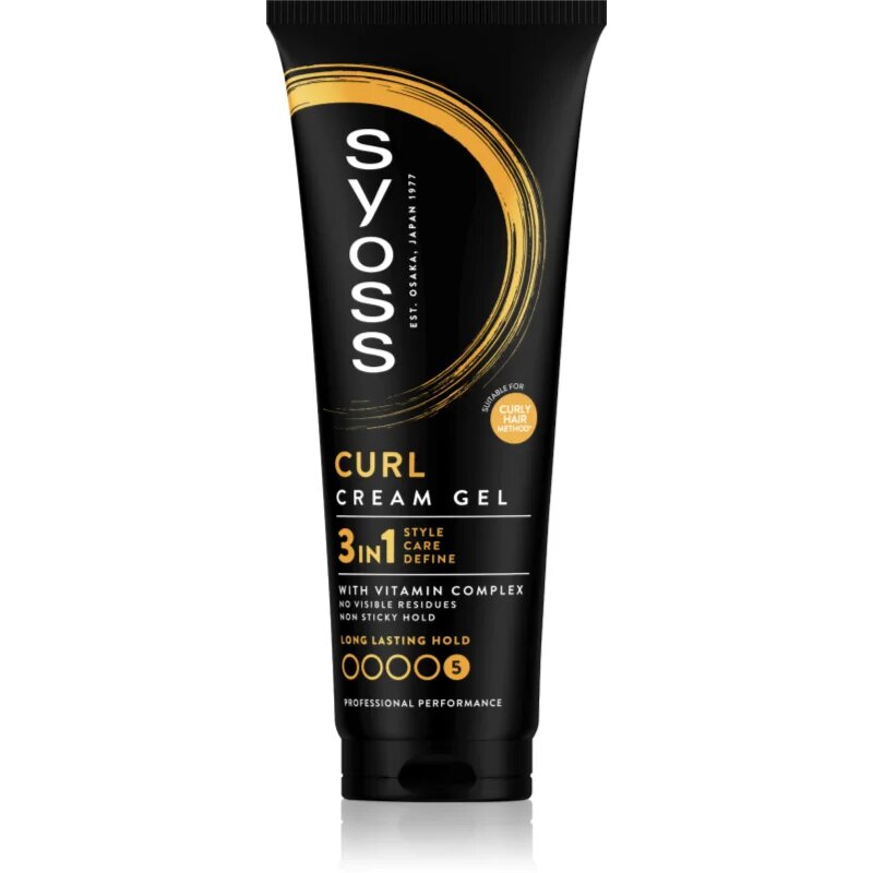 Syoss Curl Cream Gel stiling krema za definicijo valov z gelasto teksturo 250 ml