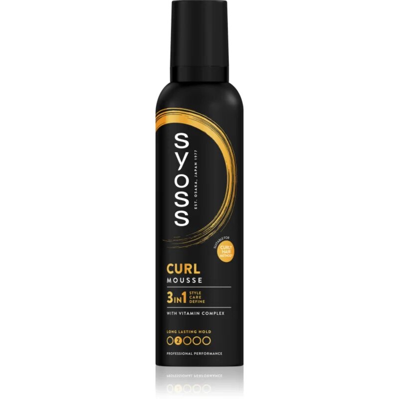 Syoss Curl Mousse penasti utrjevalec za lase za naravno fiksacijo 250 ml