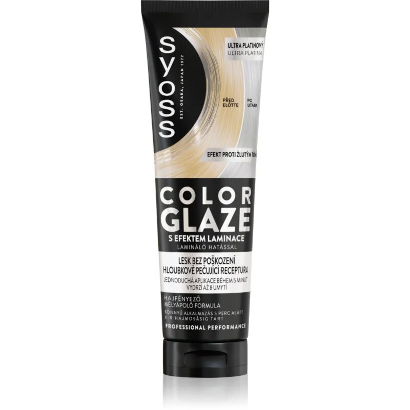 Syoss Intense Glaze Color tonirana barva za lase za sijaj odtenek Ultra Platinum 130 ml