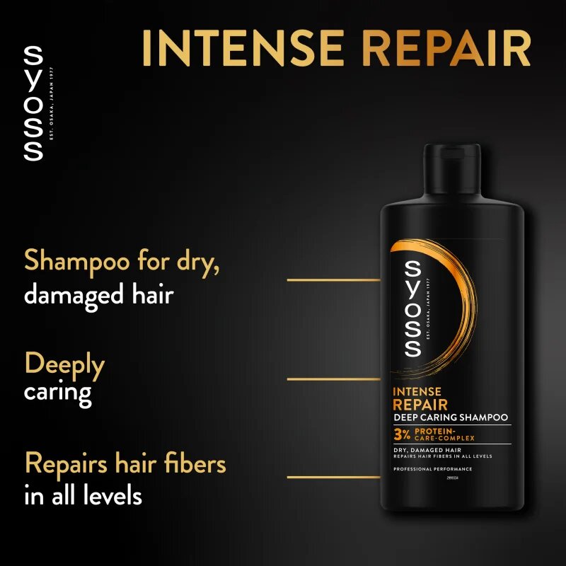 Syoss Intense Repair regeneracijski šampon za suhe in poškodovane lase 440 ml