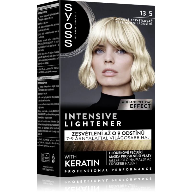 Syoss Intensive Lightener odstranjevalec barve za posvetlitev las odtenek 13_5 Platinum Lightener 1 kos