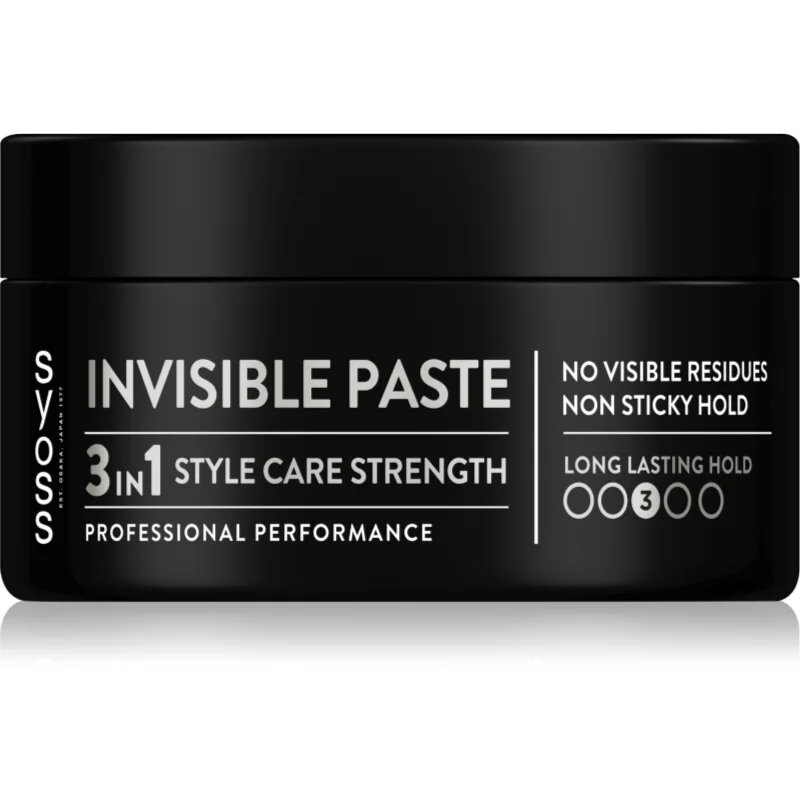 Syoss Invisible Hold transparentna stiling pasta za srednje močno fiksacijo 100 ml