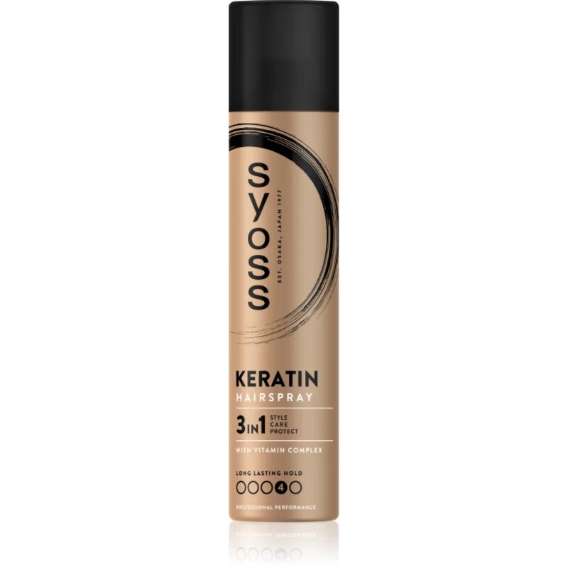 Syoss Keratin Hairspray lak za lase z ekstra močnim utrjevanjem 300 ml