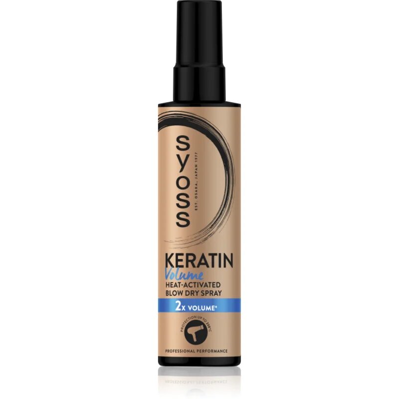 Syoss Keratin Volume pršilo za zaščito las pred vročino za povečanje volumna 200 ml