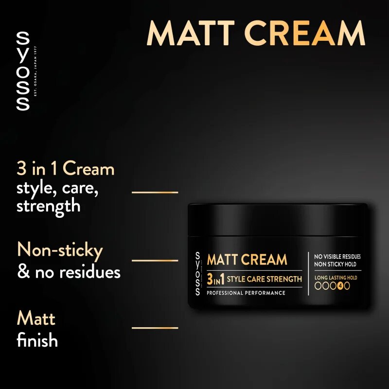 Syoss Matt Cream mat stiling pasta za fiksacijo in obliko 100 ml
