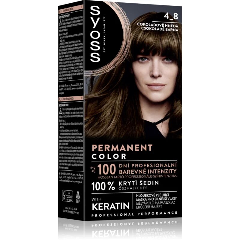 Syoss Permanent Color permanentna barva za lase odtenek 4_8 Chocolate Brown 1 kos