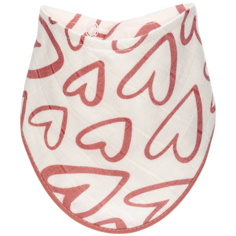 T-Tomi BIO Bamboo Bibs Pink Hearts slinček 27 x 42 cm 1 kos