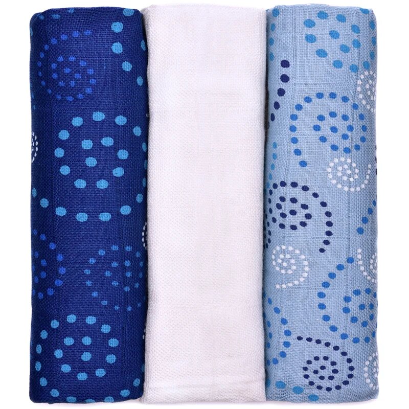 T-Tomi BIO Bamboo Diapers plenice iz blaga Spirales 70x70 cm 3 kos