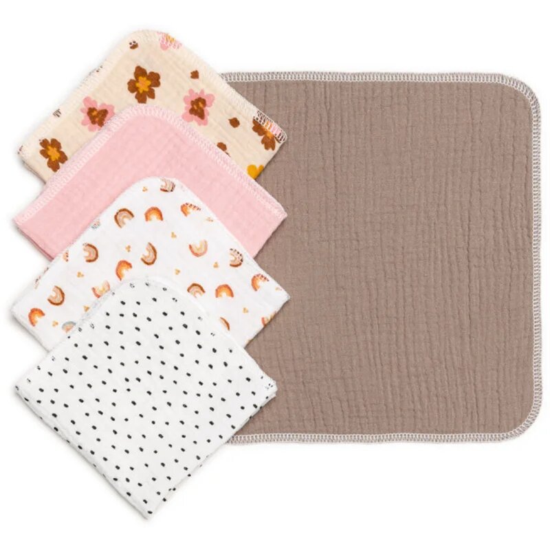 T-Tomi BIO Muslin Napkins robčki 25 x 25 cm Girl 5 kos