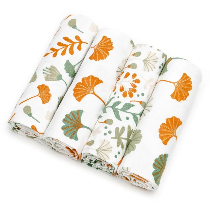 T-Tomi Cloth Diapers Ginkgo Leafs plenice iz blaga 76x76 cm 4 kos
