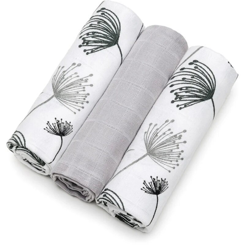 T-Tomi TETRA Cloth Diapers HIGH QUALITY plenice iz blaga Dandelions 70x70 cm 3 kos