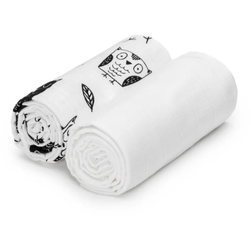 T-Tomi TETRA Cloth Towels EXCLUSIVE COLLECTION brisača Owls 90x100 cm 2 kos
