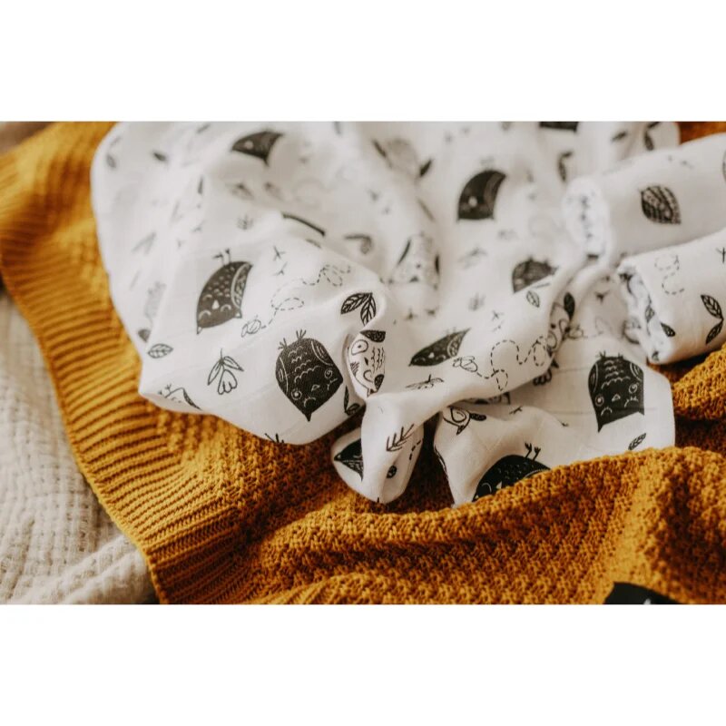 T-Tomi TETRA Cloth Towels EXCLUSIVE COLLECTION brisača Owls 90x100 cm 2 kos