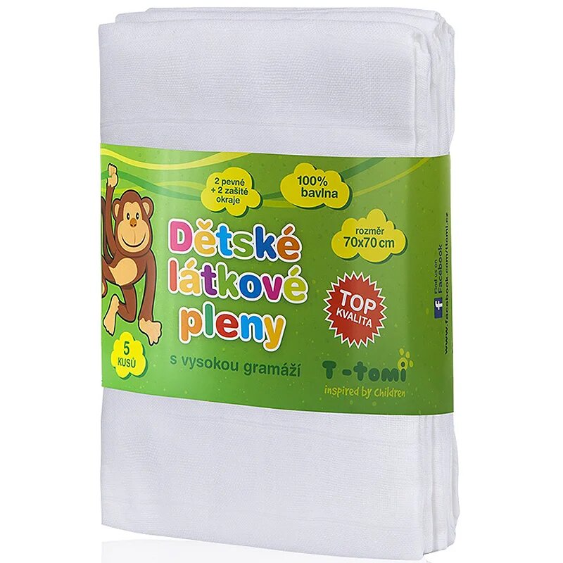 T-Tomi TETRA White plenice iz blaga High Quality 70x70 cm 5 kos
