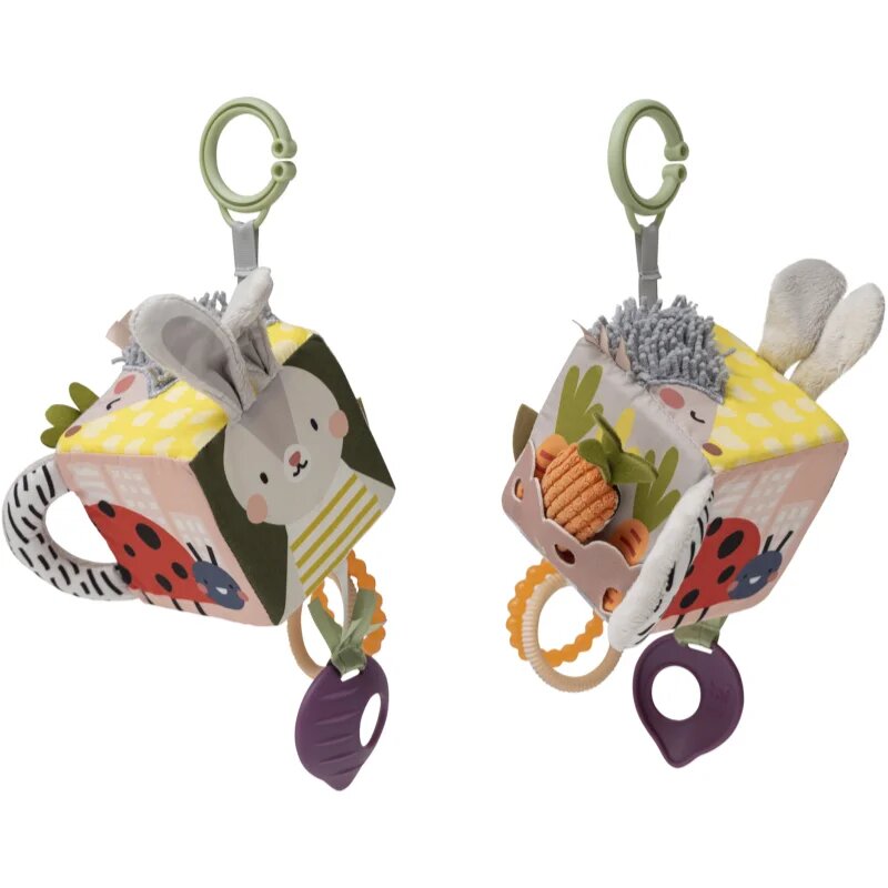 Taf Toys Activity Cube Urban Garden kontrastna viseča igrača z grizljajočim delom 1 kos