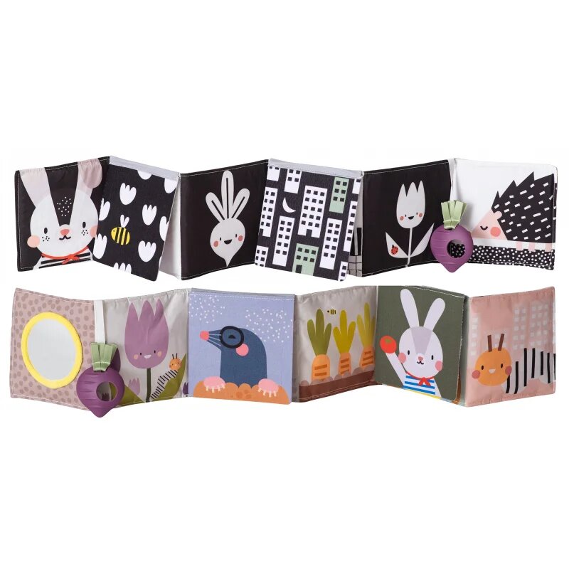 Taf Toys Pram Book Urban Garden kontrastna izobraževalna knjiga 1 kos