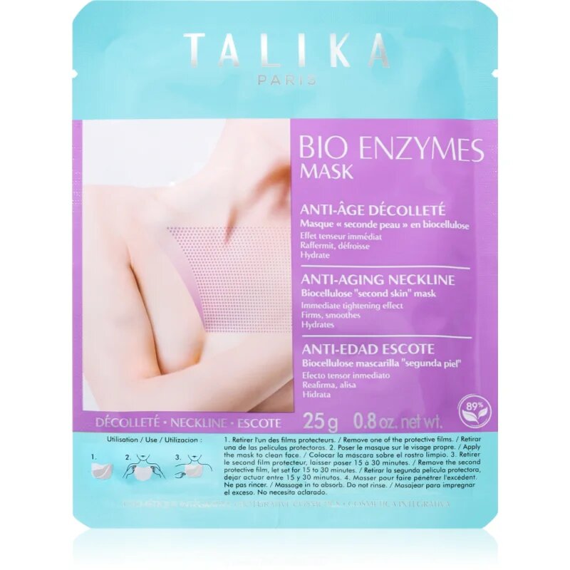 Talika Bust Phytoserum revitalizacijska maska iz platna za dekolte in prsi 25 g