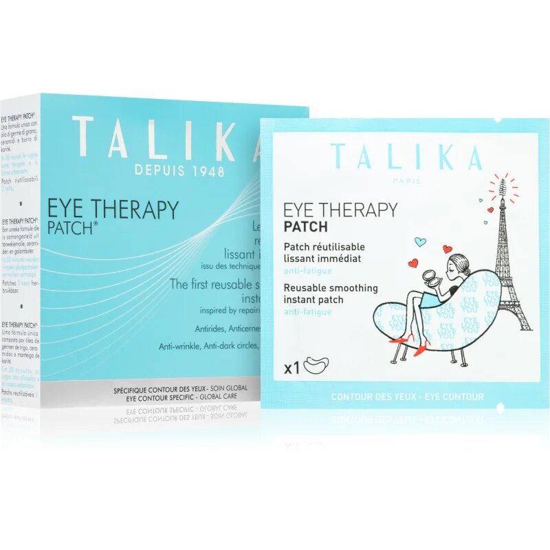 Talika Eye Therapy Patch Reusable gladilna maska za predel okoli oči Refill 6 kos