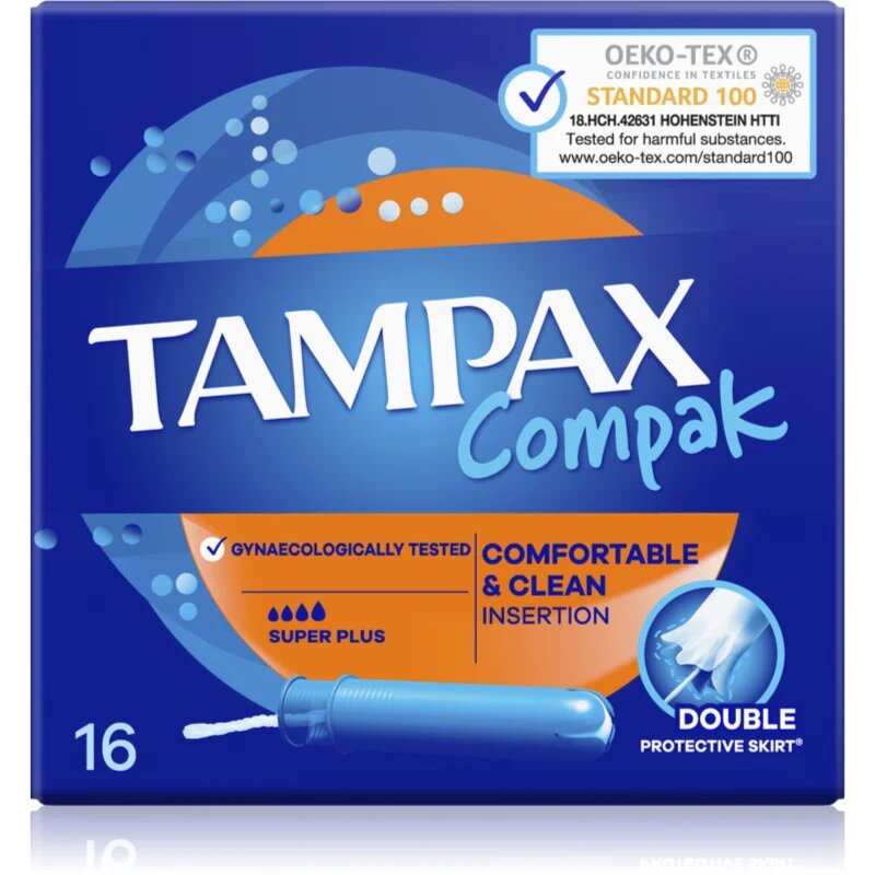 Tampax Compak Super Plus tamponi z aplikatorjem 16 kos