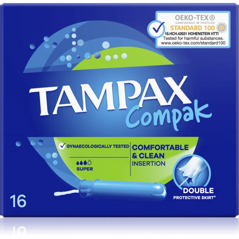 Tampax Compak Super tamponi z aplikatorjem 16 kos