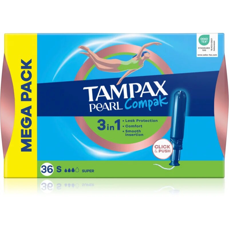 Tampax Pearl Compak Super tamponi z aplikatorjem 36 kos