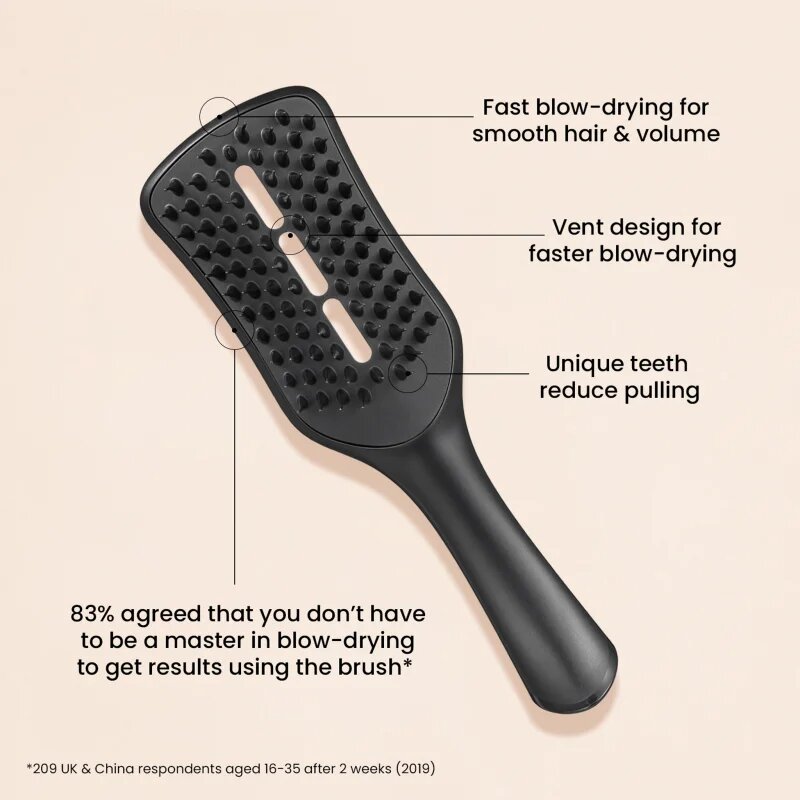 Tangle Teezer Easy Dry & Go Jet Black krtača za lase za hitrejše sušenje las 1 kos