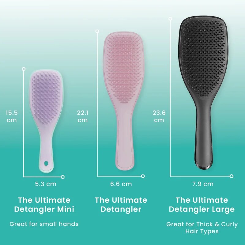 Tangle Teezer Large Ultimate Detangler Black Gloss krtača za lase 1 kos