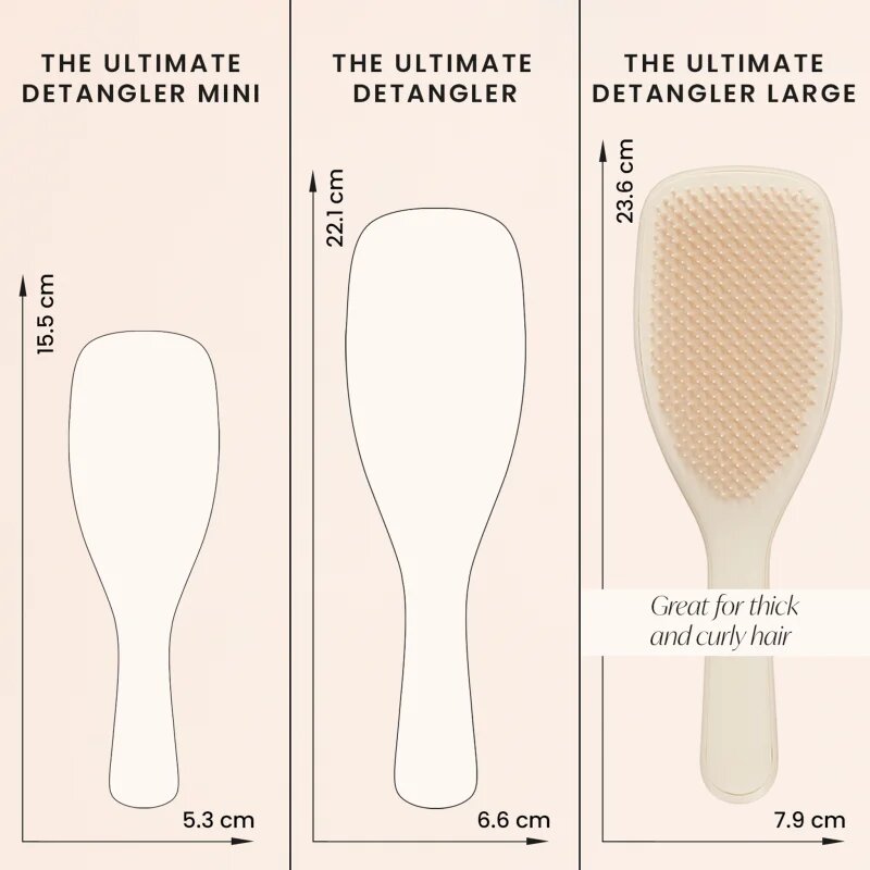Tangle Teezer Large Ultimate Detangler Vanilla velika ravna krtača za mokre lase Vanilla 1 kos