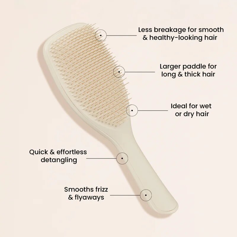 Tangle Teezer Large Ultimate Detangler Vanilla velika ravna krtača za mokre lase Vanilla 1 kos