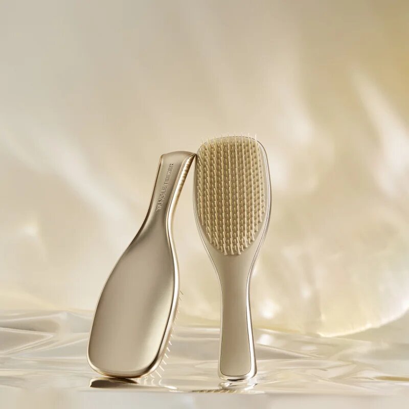 Tangle Teezer Ultimate Detangler Chrome ravna krtača za ravne in kodraste lase Neo Gold 1 kos