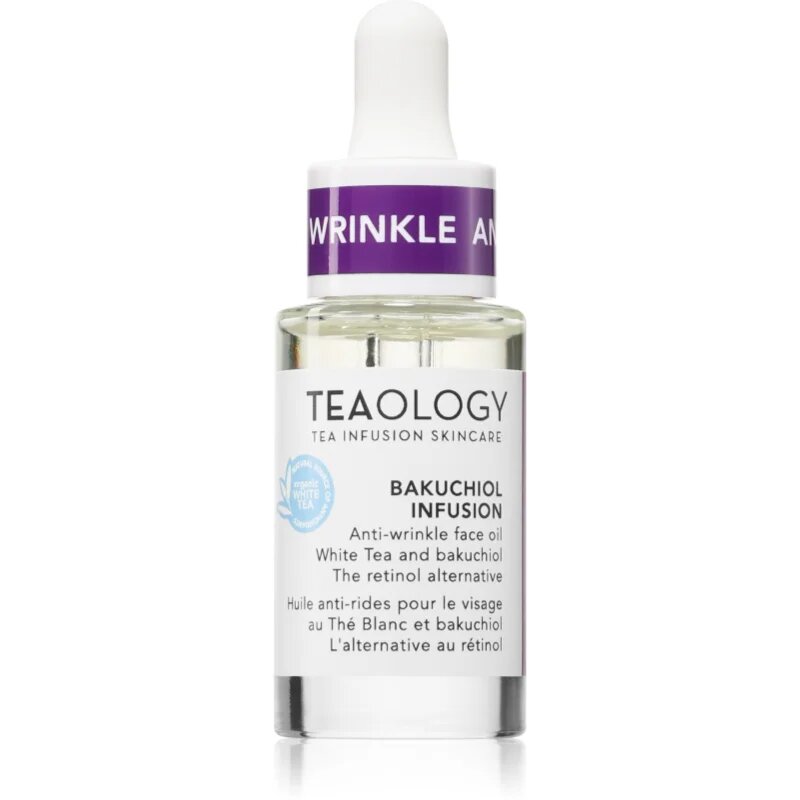 Teaology Bakuchiol Infusion Anti-wrinkle face oil pomlajevalni serum za obraz 15 ml
