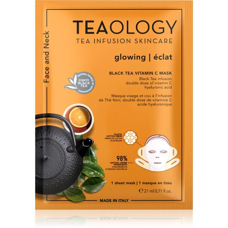 Teaology Face Mask Vitamin C maska iz platna z vitaminom C 21 ml