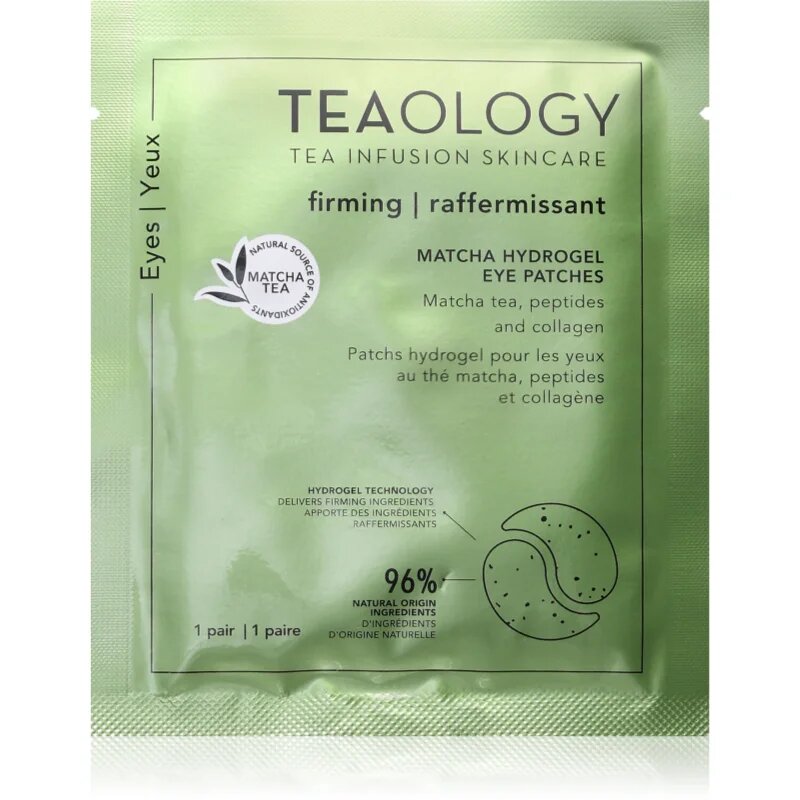 Teaology Matcha Infusion Hydrogel Eye Patches regeneracijske hidrogel blazinice za predel pod očmi s kolagenom 1 par