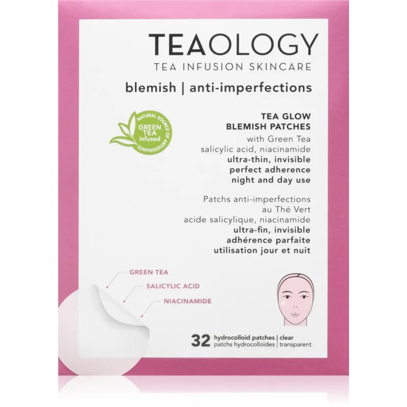 Teaology Tea Glow Blemish Patch obliži za problematično kožo proti aknam 32 kos