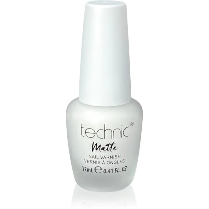 Technic Cosmetics Matte Nail Varnish dolgoobstojen lak za nohte z mat učinkom odtenek White 12 ml