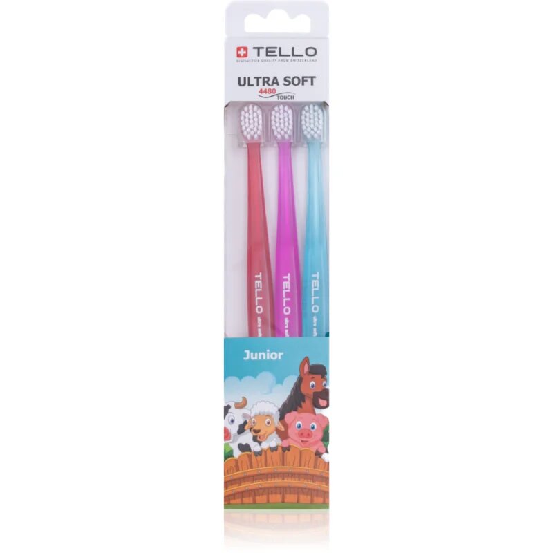 TELLO 4480 Junior 3pack zobna ščetka za otroke 3 kos