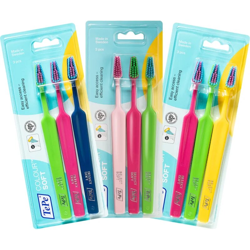 TePe Colour Soft zobne ščetke soft 3 kos