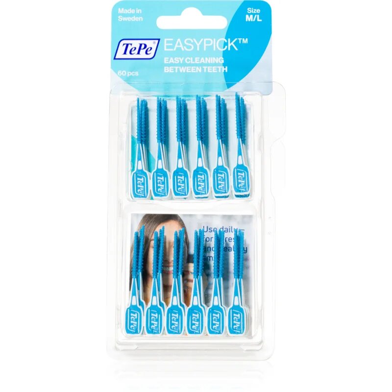 TePe EasyPick M/L zobotrebci Blue 60 kos