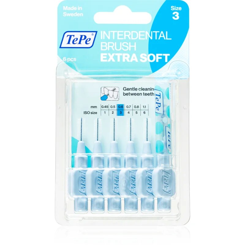 TePe Interdental Brush Extra Soft medzobne ščetke 06 mm 6 kos