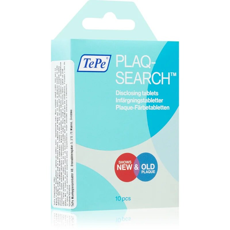 TePe PlaqSearch tablete za indikacijo zobnih oblog 10 kos