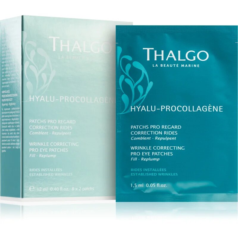 Thalgo Hyalu-Procollagen Wrinkle Correcting Pro Eye Patches gladilna maska za predel okoli oči 8x2 kos