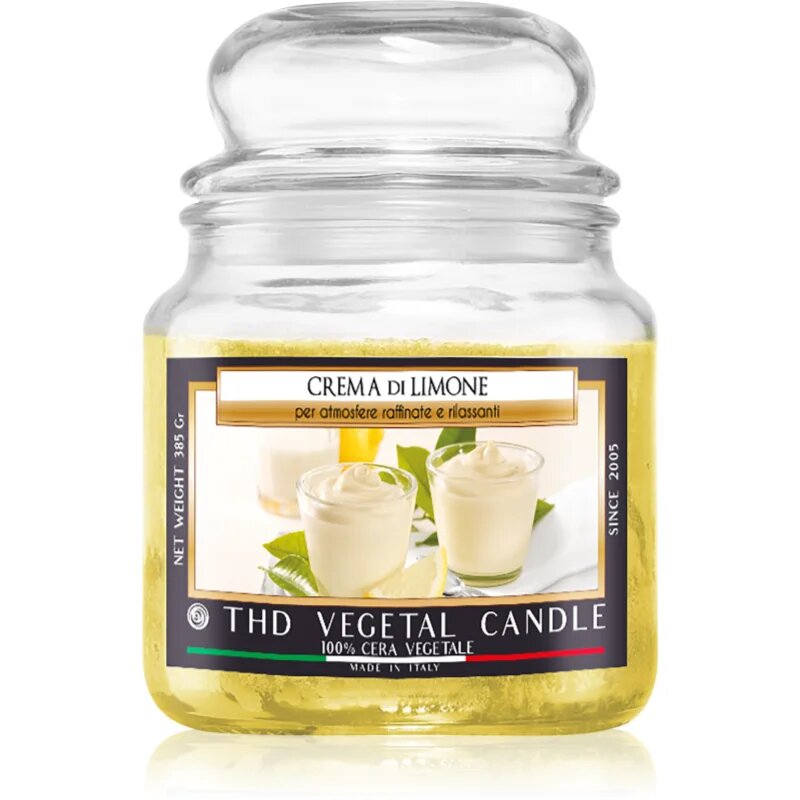 THD Italian Luxury Crema Di Limone dišeča sveča 400 g