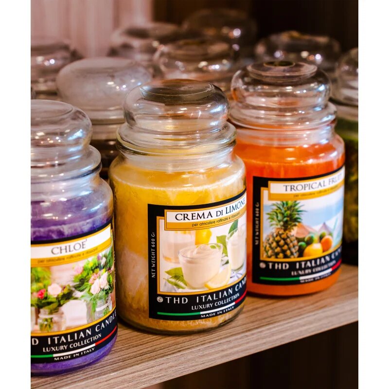 THD Italian Luxury Crema Di Limone dišeča sveča 600 g