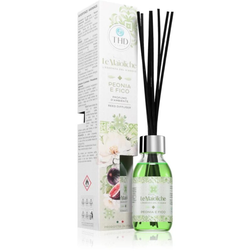THD Le Maioliche Peonia e Fico aroma difuzor s polnilom 100 ml