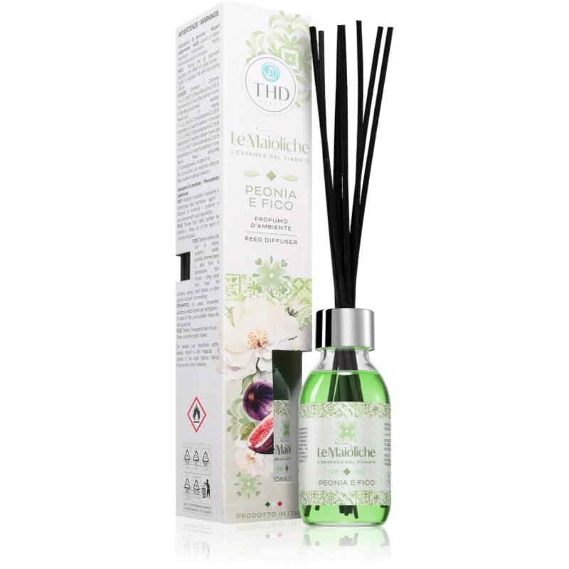 THD Le Maioliche Peonia e Fico aroma difuzor s polnilom 100 ml