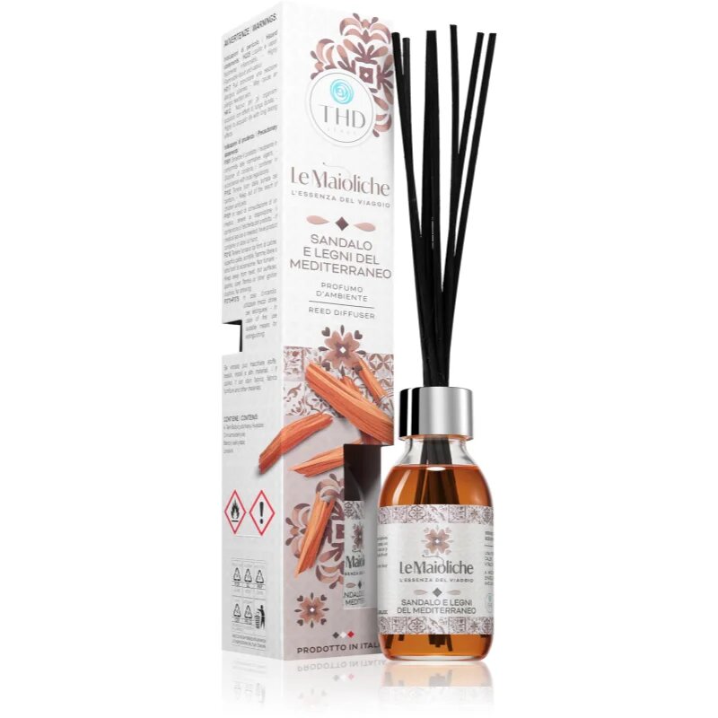 THD Le Maioliche Sandalo e Legni Del Mediterraneo aroma difuzor s polnilom 100 ml