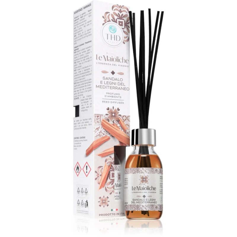 THD Le Maioliche Sandalo e Legni Del Mediterraneo aroma difuzor s polnilom 100 ml