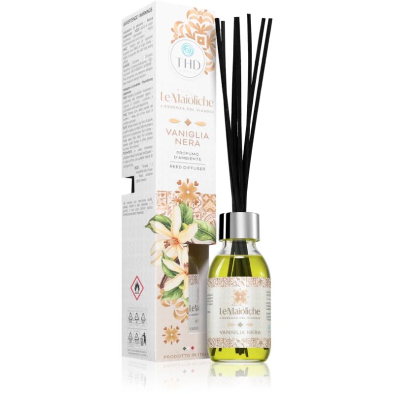 THD Le Maioliche Vaniglia Nera aroma difuzor s polnilom 100 ml