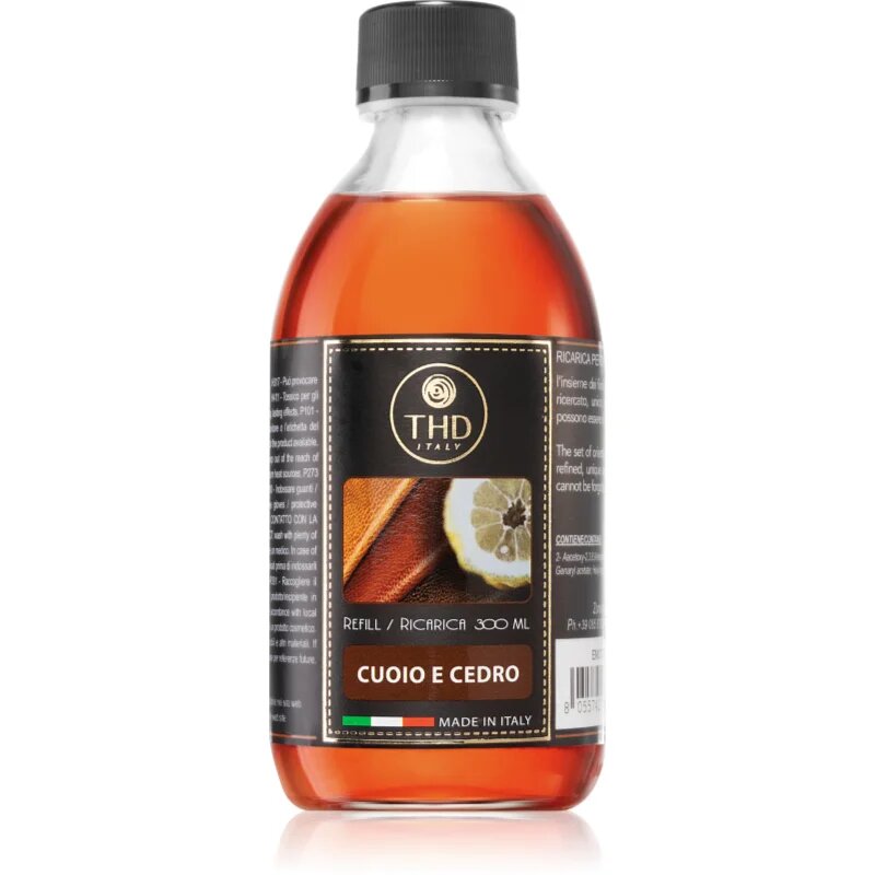 THD Ricarica Cuoio E Cedro nadomestno polnilo za aroma difuzor 300 ml